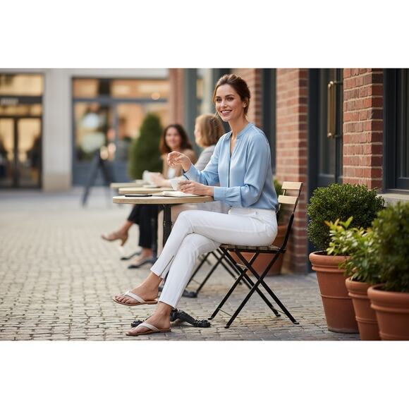 New White Stretchy Ankle Pants Size 10 - Picture 1 of 5